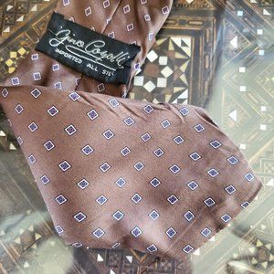 Vintage Gino Coyolli taupe silk tie